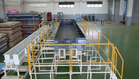 Steel Frames and Steel tank with FRP for Chrome Plating Machine